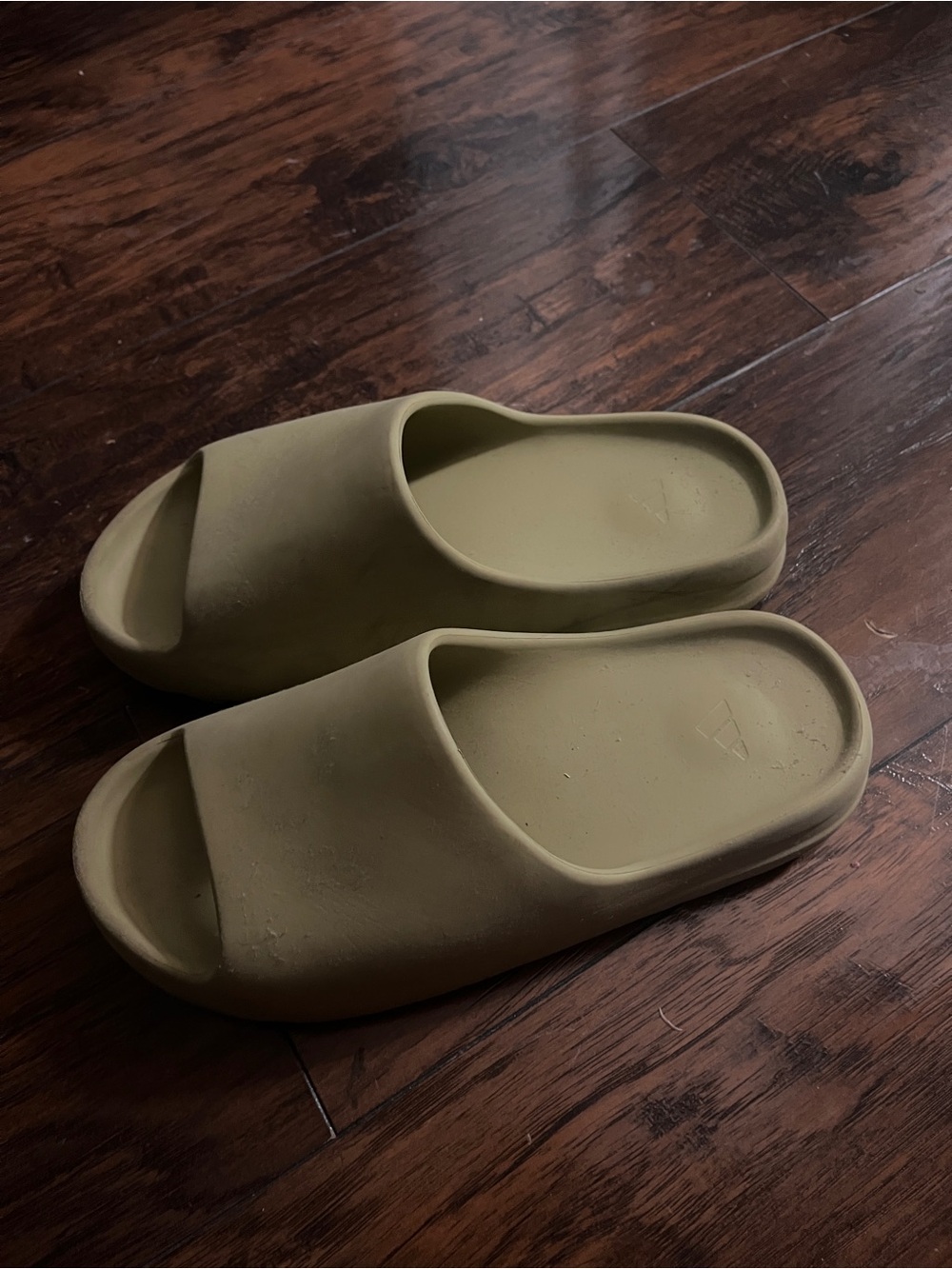 Yeezy Slide Sandals in Olive Green